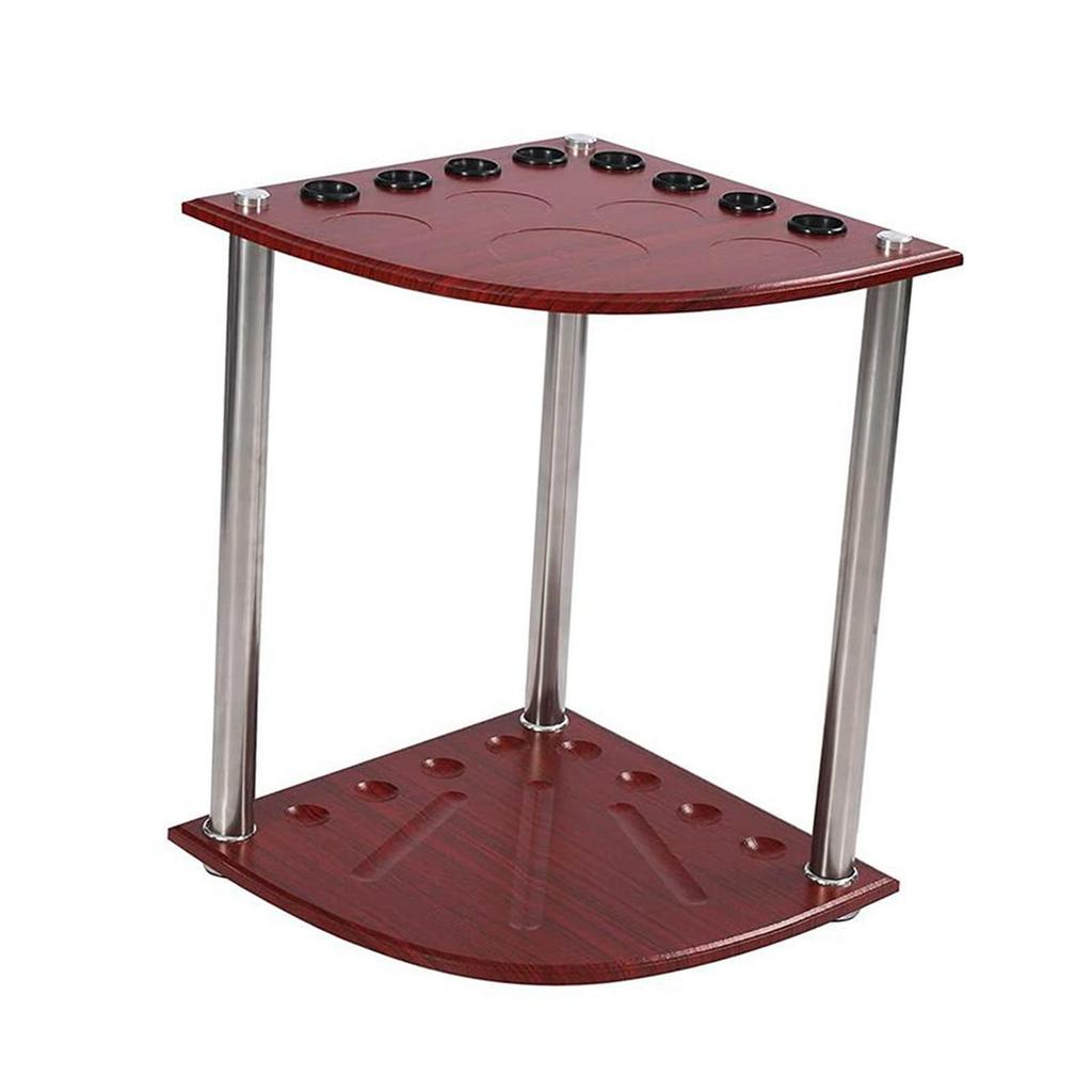 Billiard Pool Cue Rack, Corner Holder, Freestanding Rod Organizer Table Storage Holder