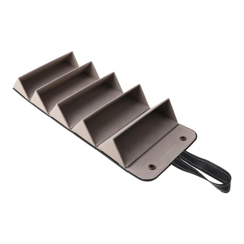 Leather Multi-layer Glasses Box Multi-functional Glasses Storage for Case 5 Slots Travel Glasses Bag Hanging Glasses Fra