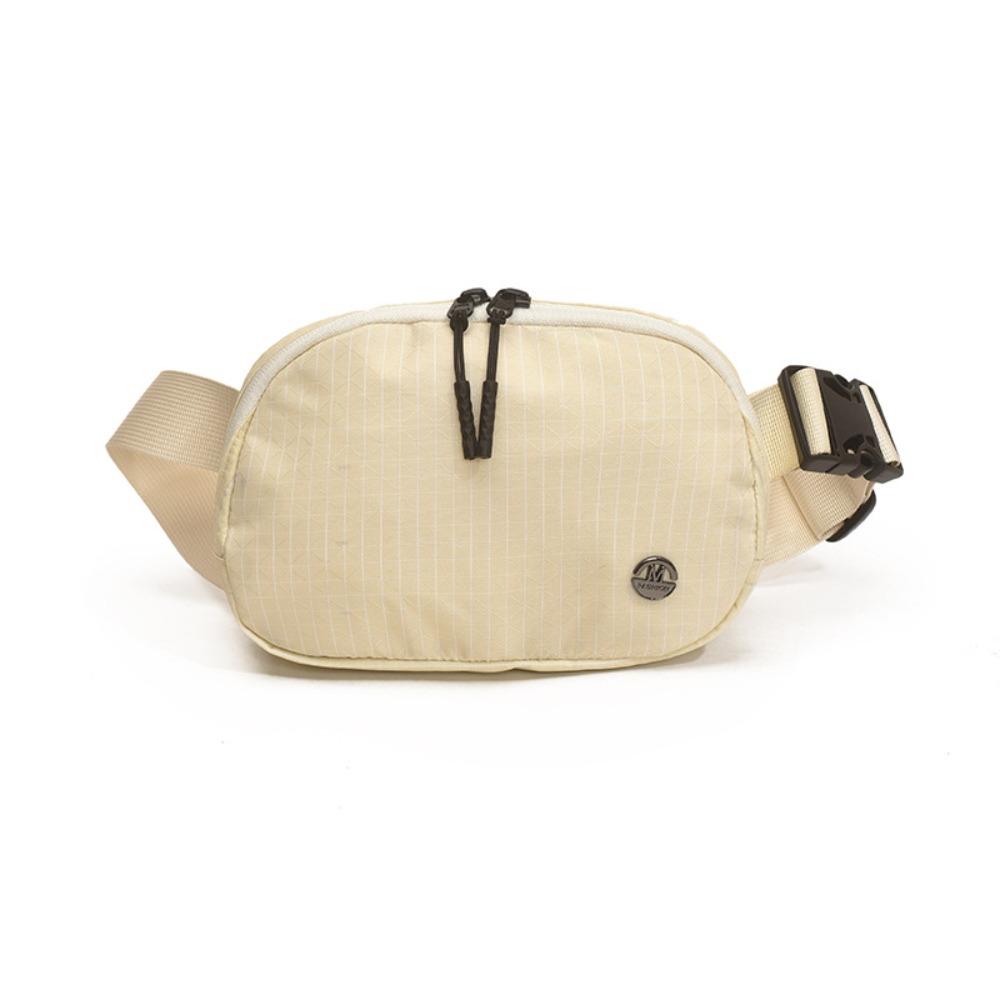 

Leisure Nylon Shoulder Bag Multipocket Sports Phone Bag Lightweight Crossbody Bag Travel білий