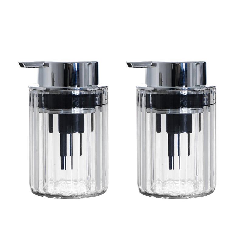 Push-type Soap Dispenser Plastic Press Foaming Bottle Shampoo Shower Gel Container Liquid Sparkling Bottle Bathroom Supplies