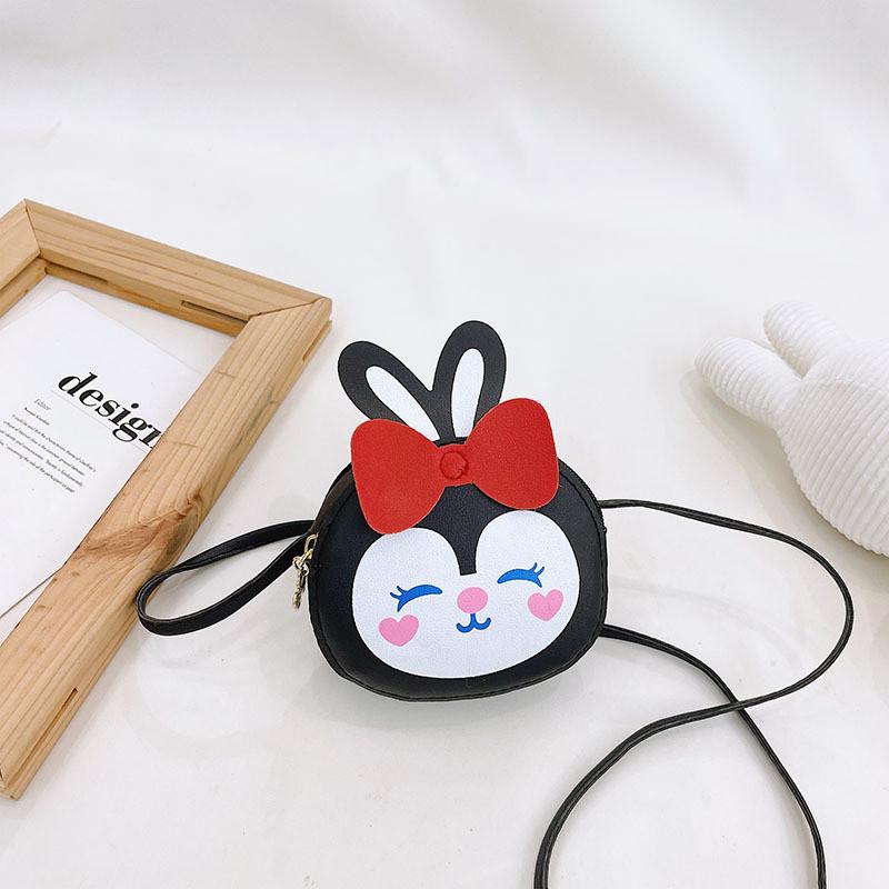 

And Fun Colorful Mini Shoulder Bag For Children Featuring Cute Bunny With Accessories Bow чёрный
