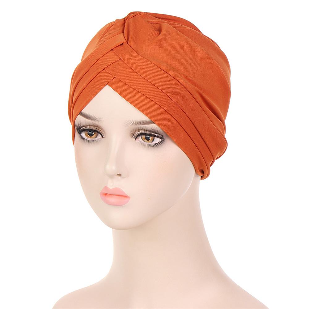 Indian Turban Muslim Women Hijab Floral Printed Hat Cancer Chemo Cap Islamic Hair Loss Cover Beanie Bonnet Head Scarf Pleated