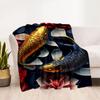 Koi Fish Lake Blanket Warmthful Decor Perfect for Chair Sofa Seaside for All Seasons Digital Print Best Holiday Gift for Friends Family