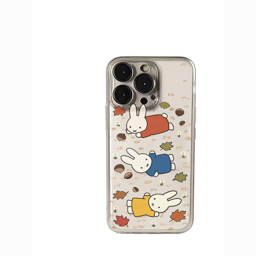 

Cute Kafila Transparent Cartoon Case for Apple 17 Pro Max, 13P, XS, 14, 15, 16 iPhone 13