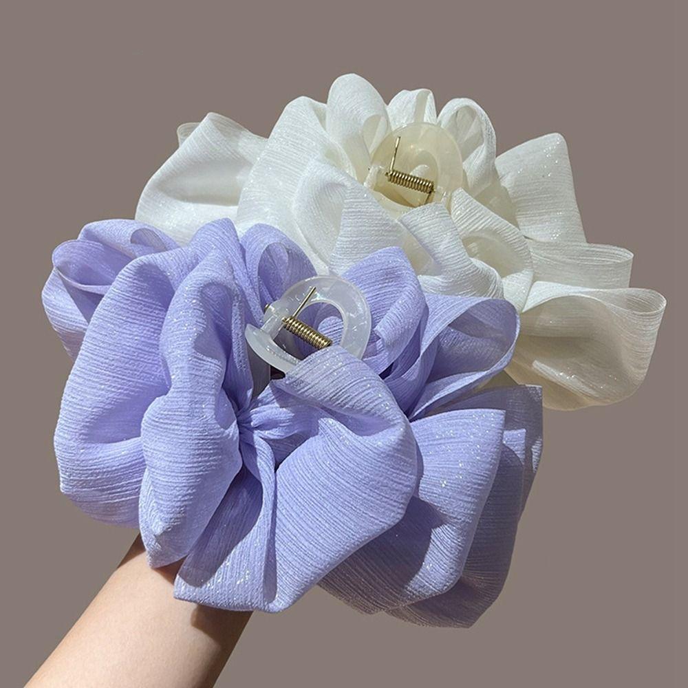 

Сетчатый модный головной убор держатель для хвоста бант коготь большая шпилька женская заколка для волос корейский зажим для волос в виде акулы