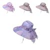 Polyester Sun Hat For Women With Large Brim Uv Protection Sunshade Fashion Summer Accessory