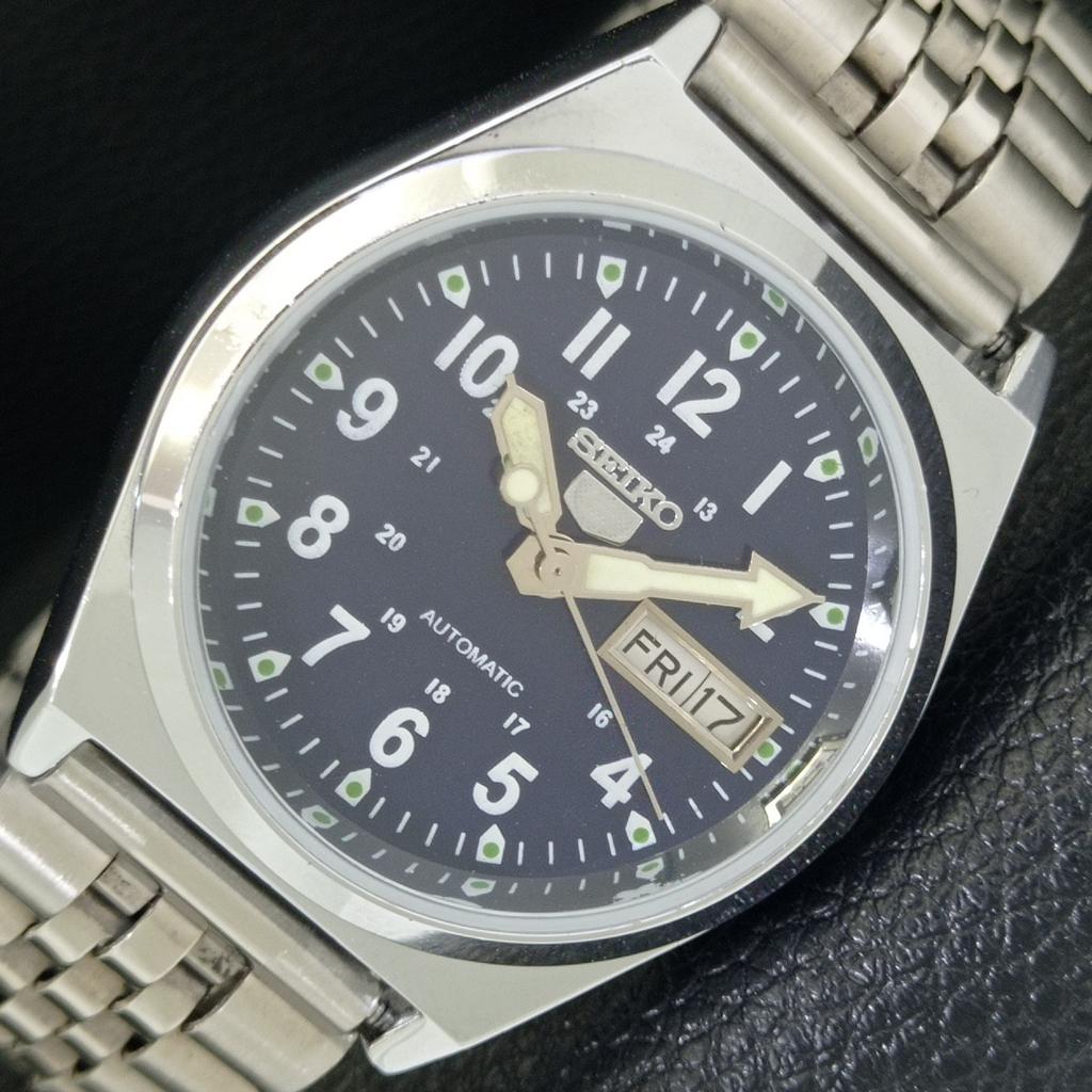 

VINTAGE SEIKO 5 AUTOMATIC 6309A REFURBISHED JAPAN MENS BLUE DIAL WATCH a441738-1 Sk-a441738