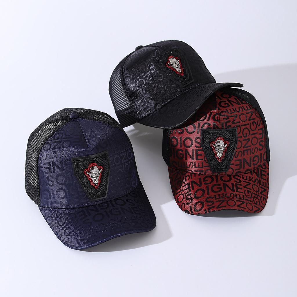 Skull Label Graffiti Baseball Cap Men'S Ladies Cap Spring Summer Mesh Cap Fashion Hat