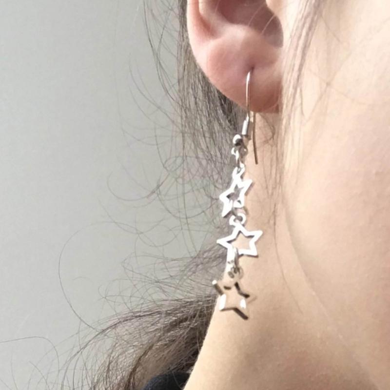 Popular Alloy DIY Accessories Hollow Five-Pointed Star Pendant DIY Handmade Bracelet Necklace Earring Clip Materials