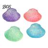 Shell Sensory Toy Mini Glitter Squeeze Toy, Stress Relief Sugar Ball Transparent Anti-stress Fidget Soft Stretchy Ocean Anxiety