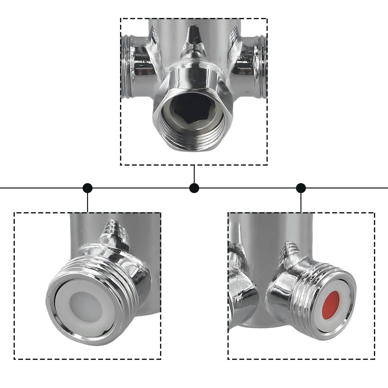 Hot Cold Water Mixing Valve Thermostatic Mixer Temperature Control Shower Faucet With Adjustable Temperature Control A