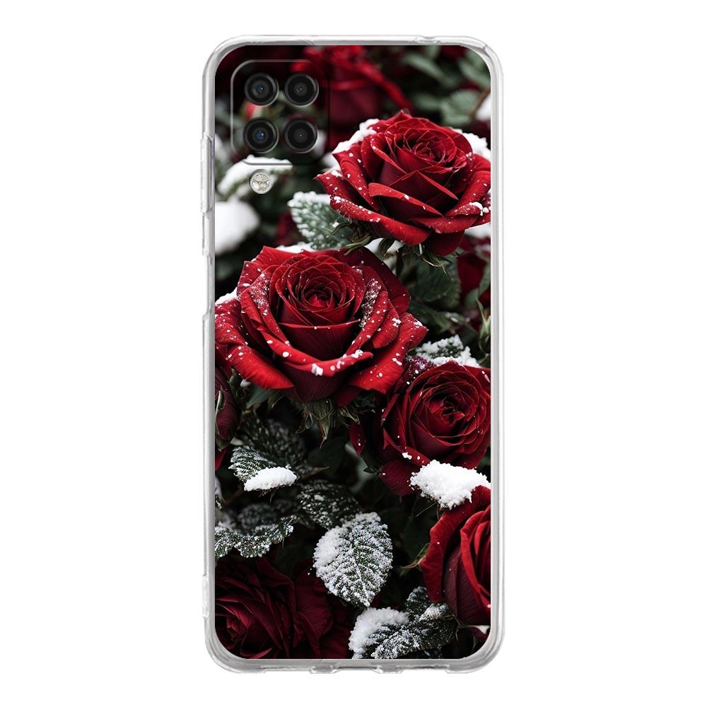 Beautiful Red Rose Flowers Phone Case For Samsung A13 A33 A73 A53 A23 A51 A71 A21S A12 A31 A41 A05s A03S A15 A25 A32 5G Cover