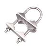 For TV,CB,Ham Double Antenna Mast Clamp V Jaw Block With M6 U Bolts Heavy Duty Anti-Rust Mast To Mast Mount Bracket Kit