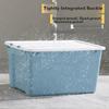 Xitianlong (Citylong) Plastic Clothing Storage Box Toy Organizer 49L Blue 1 Piece without Wheels