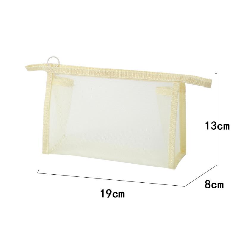 Small Portable Nylon Mesh Makeup Bag with Custom Logo