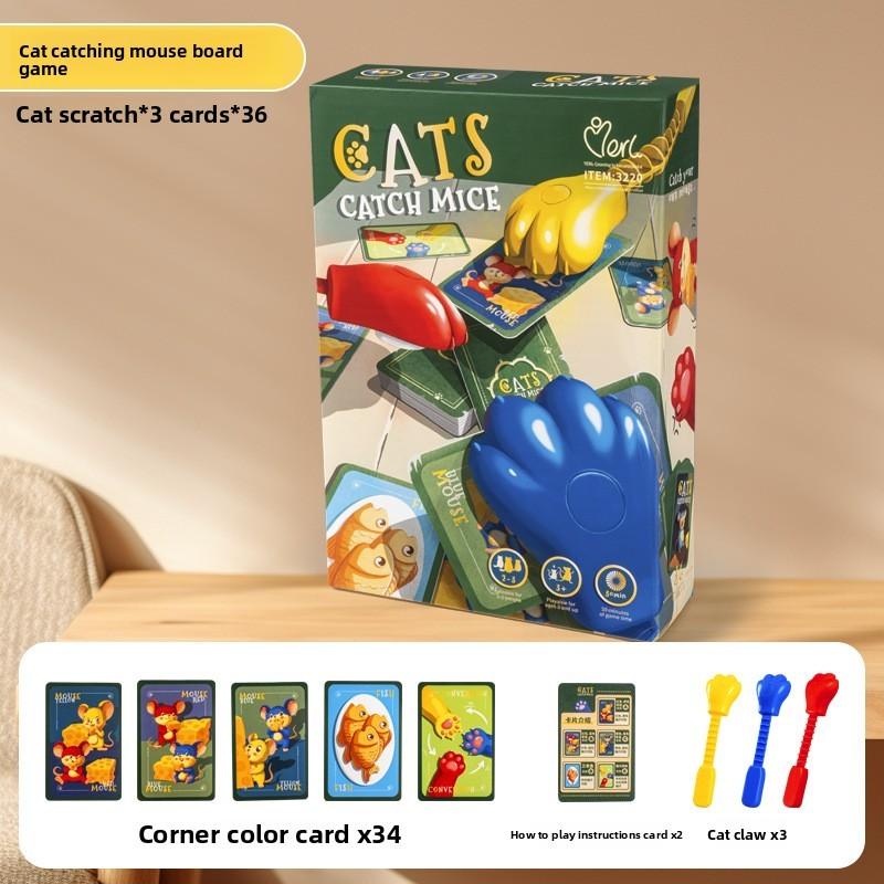 

Навчальна іграшка-пазл для дітей з інтерактивною грою «Кішки ловлять мишей» для раннього навчання