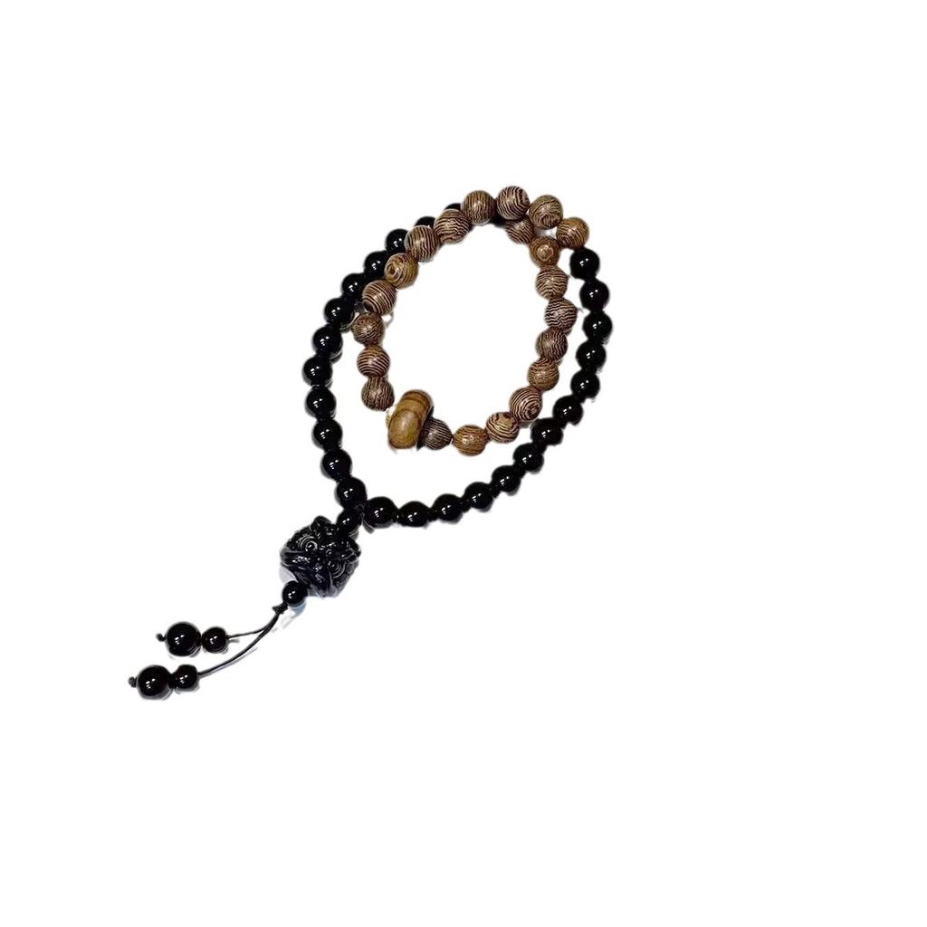 New Chinese Style Double Layer Lion Dance Beaded Bracelet For Men Women