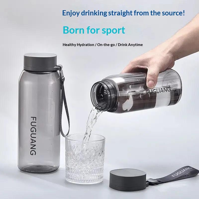 Summer Simple Portable Shock-Resistant Sports Water Bottle for Men and Women/Students/Plastic Cup/Large Capacity/Creative Cup