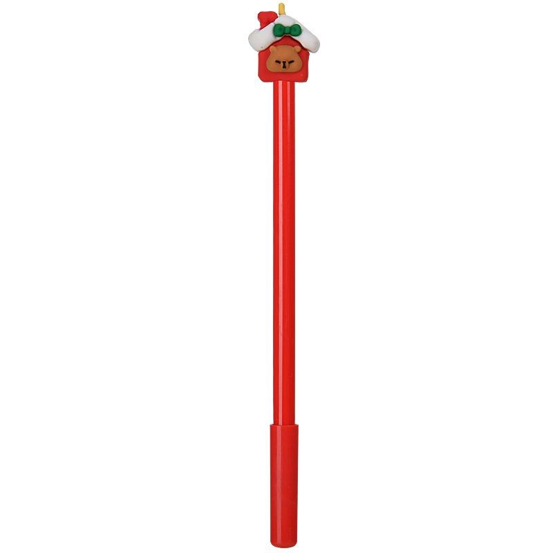 21Pcs Christmas Santa Topper Gel Pen Back to School Season Student Stationery, Cute Festive Christmas Themed Writing Pen, Decorative Novelty Office &