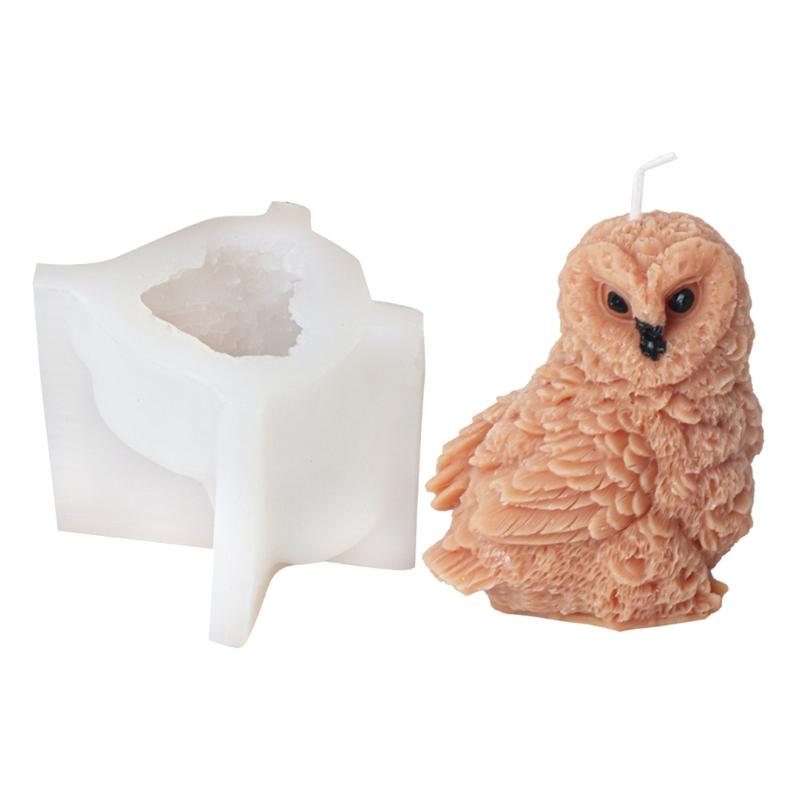 

Прочная силиконовая форма для свечей в виде совы Простая в использовании силиконовая форма для свечей в виде совы для приготовления шоколада на торте и свечных поделок