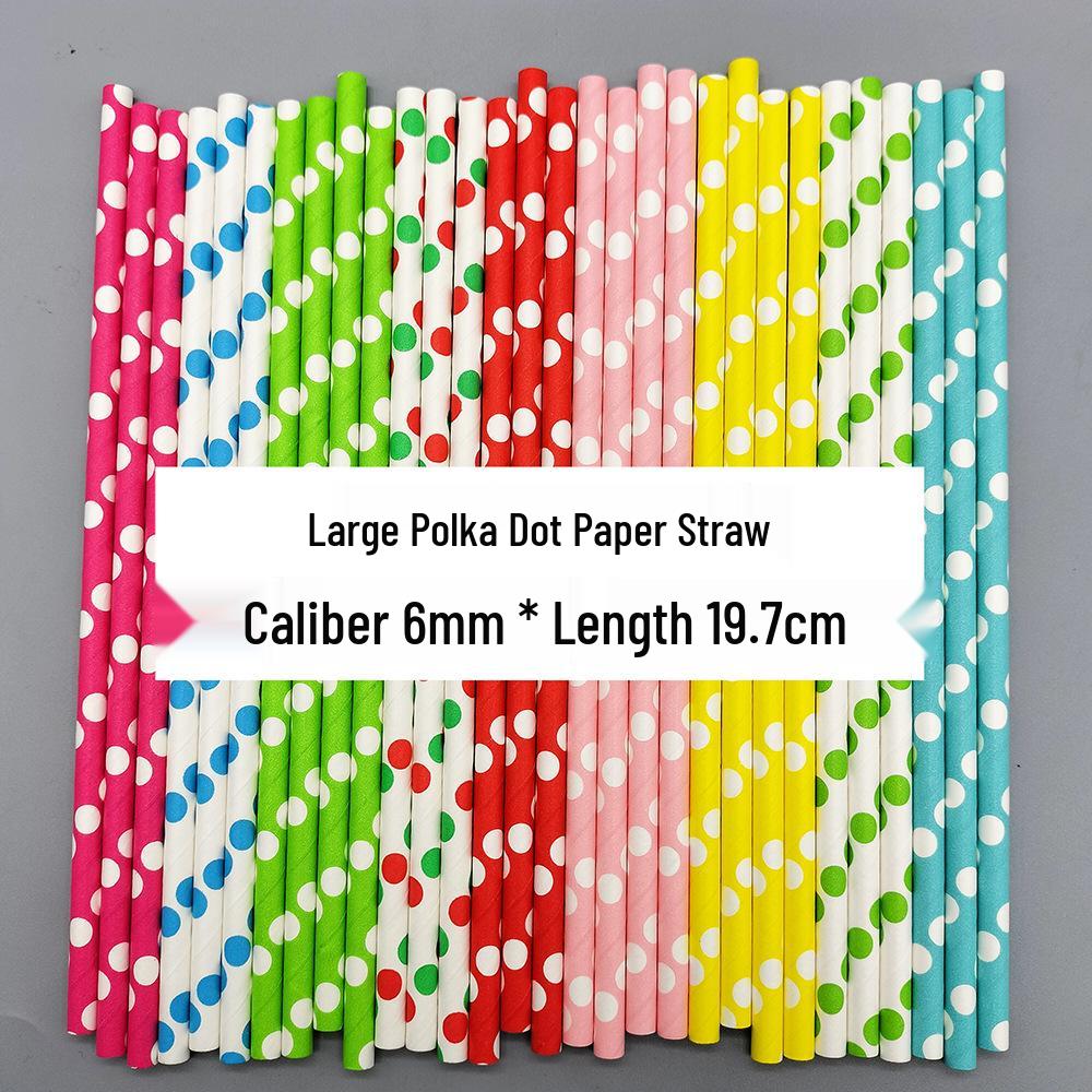 100 Biodegradable Striped Paper Straws - Colorful Drink Party Decorations