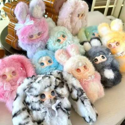 Kawaii Yooki Hopping Bunny Series Stuffed Blind Box Mystery Vinyl Plush Toys Pendant Keychain Collectible For Birthday Gift