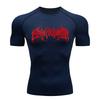 Printed Men's Tight T-Shirt Running Compression Compression T Shirt Gym Fitness Jogging Short Sleeve Male Casual Shirt Tops