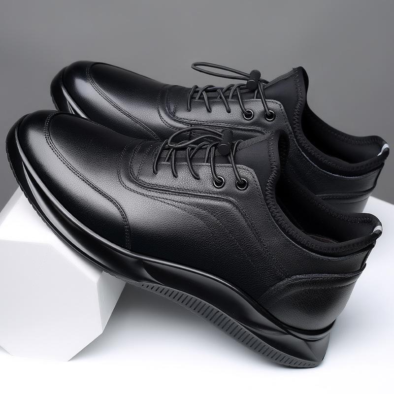 New Men Shoes Casual Sneakers Genuine Leather Shoes Men's Spring Autumn Lightweight Soft Sole Anti Slip Daily Life Walking Shoes