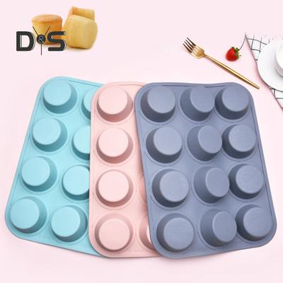 Elastyczna forma do ciasta Łatwe wyjmowanie Praktyczna Wielofunkcyjna 12 Gniazd Forma do Pieczenia Muffinek i Ciasta
