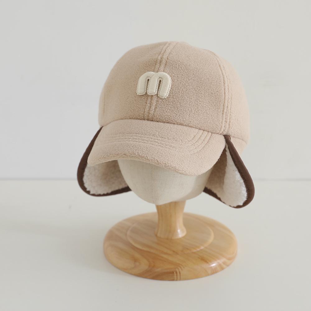 Kinder Herbst/Winter Lammwolle Baseballkappe mit Ohrenschutz
