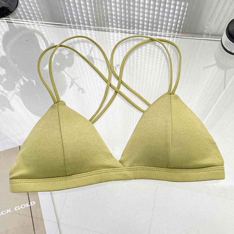 

Элегантный хлопковый бюстгальтер-пуш-ап треугольной формы на бретелях - Дышащий и без косточек M: Recommended 80-110 lbs