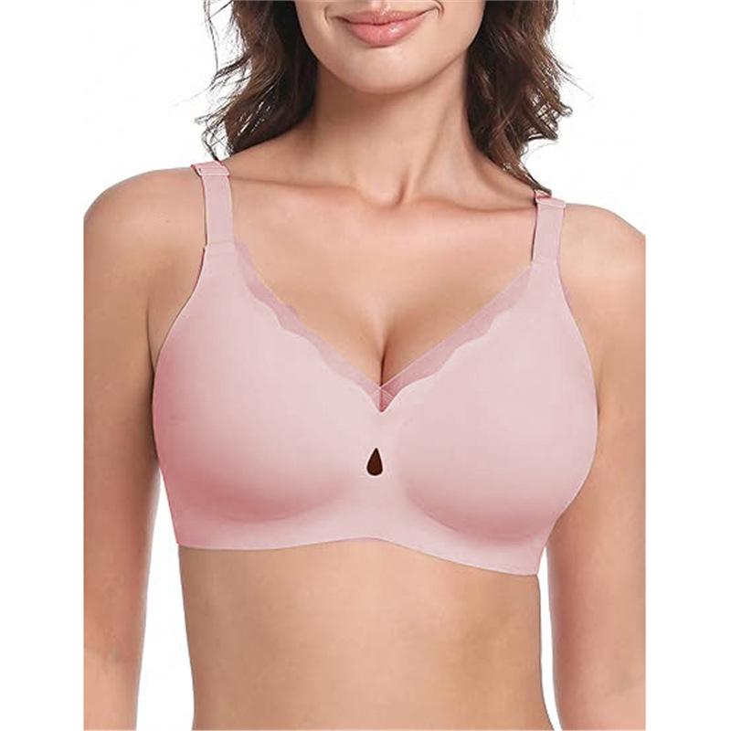 

Бесшовный волнистый бюстгальтер большого размера: Мягкая поддержка против провисания, сексуальное нижнее белье для женщин XXXL (180-200 jin)