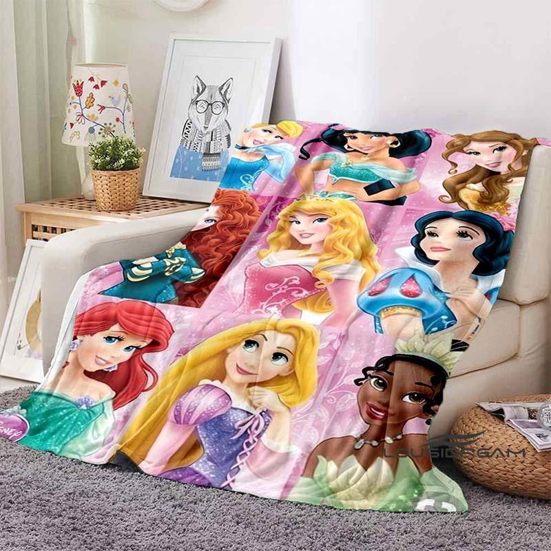 3D Printed Disney Princess Cartoon Blanket, Suitable for All Seasons, Wearable By Children and Adults, A Luxurious Gift Choice.