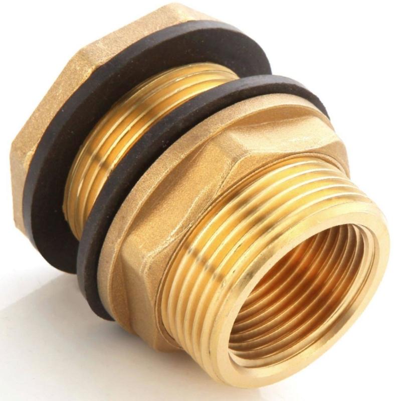 Brass Water Tank Adapter Rustproof Pipe Joints Precisely Thread Design Fish Tank Aquarium Connector For Secure Sealed Connection
