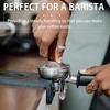 Coffee Powder Press 51/53/58mm Wooden Handle With Stainless Steel Base For Concentrated Espresso Durable Kitchen