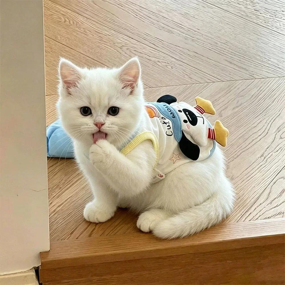 Summer Cute Clothes for Dogs Cats Vest Spring Pets Clothing Cat Small Dog Cooling Vest Doggy Kitty Bichon Pet Apparel Supplies