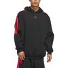 adidas Basketball Fleece Hoodie Black Red Unisex JZ7938