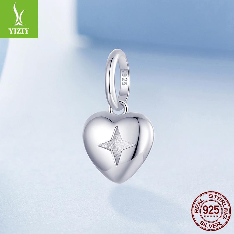 Combinaison de Perles en Argent Sterling 925 DIY Accessoires de Bracelet Perlé Perles Libres Simples et Polyvalentes