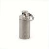 Mini Titanium Alloy Sealed Waterproof Medicine Bottle Keychain, Compact Carry-on Decorative Keychain for Camping and Travel Accessories