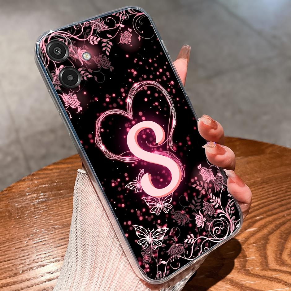 Phone Case For Samsung Galaxy A06 A07 4G 5G Cute Butterfly Letter Clear Silicone Protective Cover For SamsungGalaxyA06 A07 Funda