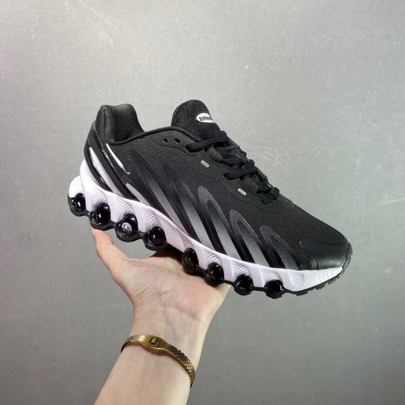 Men Women Running Shoes Lightweight Breathable Flyknit Upper Full Length Air Cushion Comfort Walking Sneakers