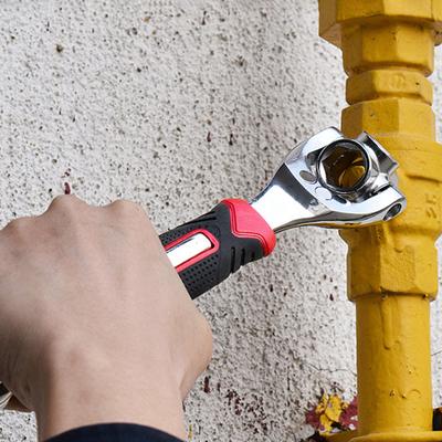 52-in-1 Dopsleutel met Antislip Handvat Gemakkelijke Grip Veelzijdig Gebruik 360-Graden Draaiende Sleutel Multifunctioneel Roterend Gereedschap