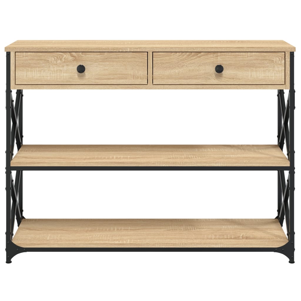 Console Table Sonoma Oak 100x28x75 cm Wood Based Panel