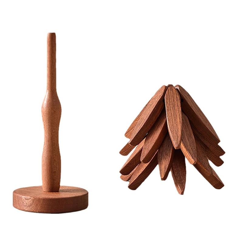 

Подставка под горячее из дерева грецкого ореха черного цвета, Декоративная, Теплоизоляционная, Жаропрочная, Подставка под чашку, Бытовая подставка под миску