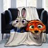 1pc, Zootopia Movie Characters Home Decor Blanket Perfect for Sofa, Couch, Bed, Travel, Camping, Car, Beach, Office Nap Soft Throw Gift