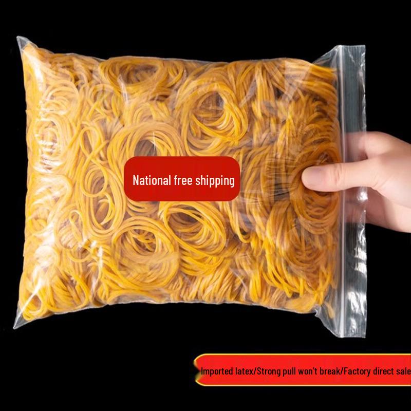 Durable Yellow High-Elasticity Rubber Bands for Office & Industrial Use
