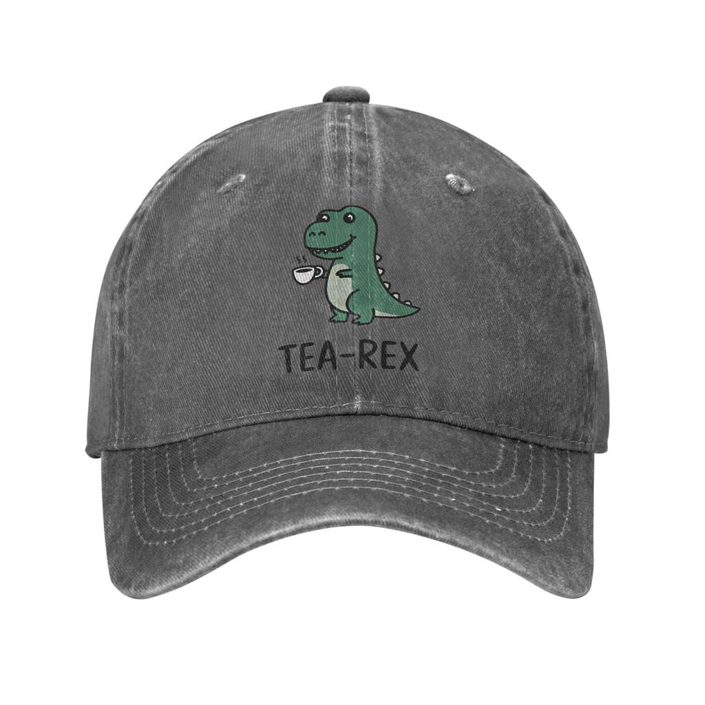 Tea-Rex T-Rex Dinosaur Teacup Baseball Cap Vintage Distressed Denim Cartoon Cute Snapback Cap Men Women Outdoor Adjustable Hats