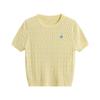 Nuovo Maglione Estivo da Donna Slim e Snellente, Versatile Monocolore, Maglioncino Corto Lavorato a Maglia Retro Intrecciato, Top T-shirt