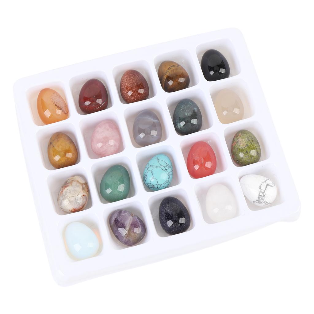 20Pcs Stone Collection Nature Rock and Crystal Collection Science Kit for Kids Over 5