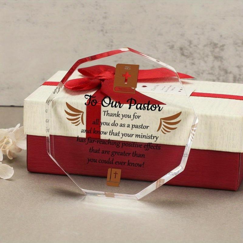 Geschenke zur Wertschätzung des Pastors, Acrylschildplakette, Geschenke für Pastor zum Tag der Wertschätzung des Pastors, Acrylplakettendekor für Zuhause, Büro